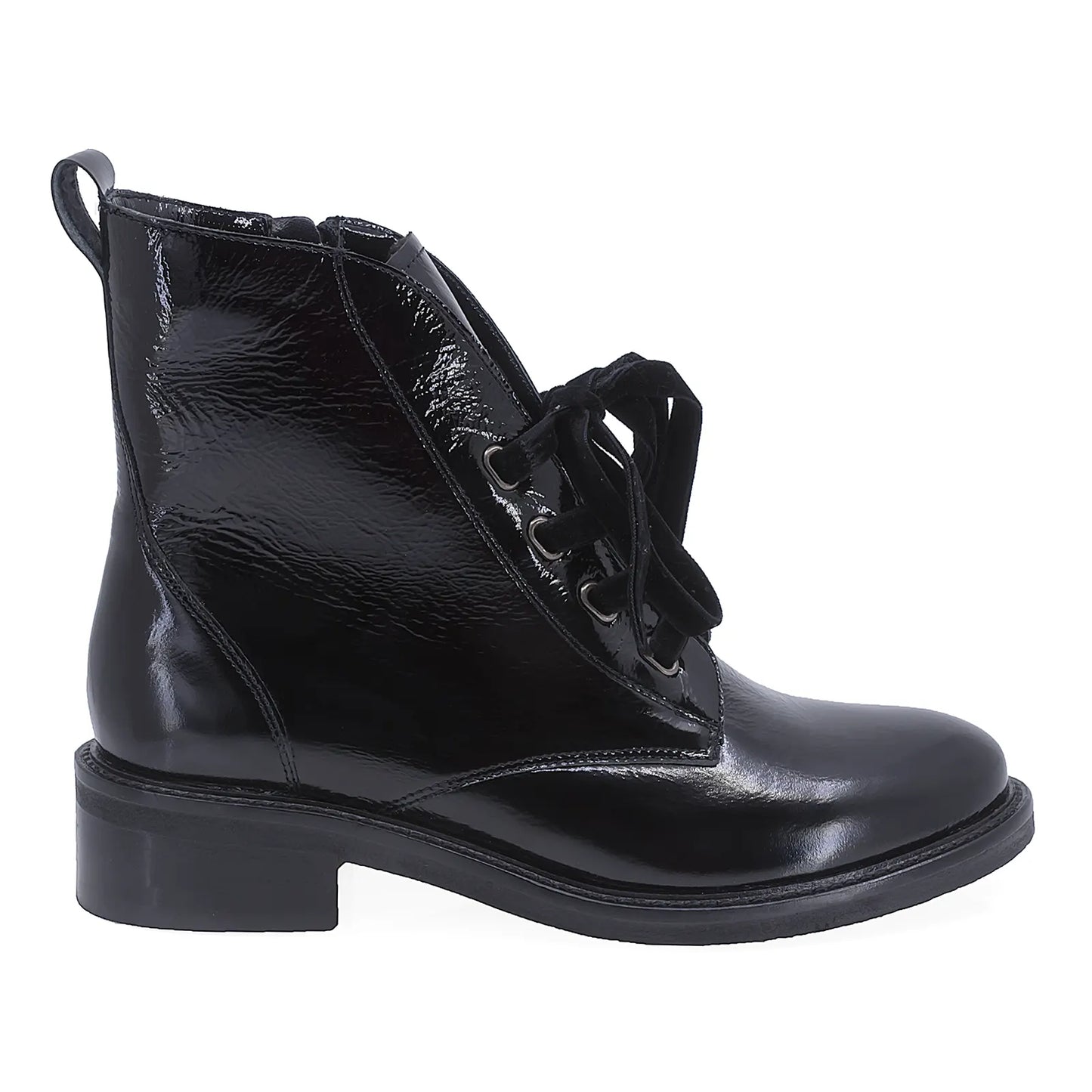 Ghete Dama Casual Anna Viotti Piele Lacuita D2940 Negru