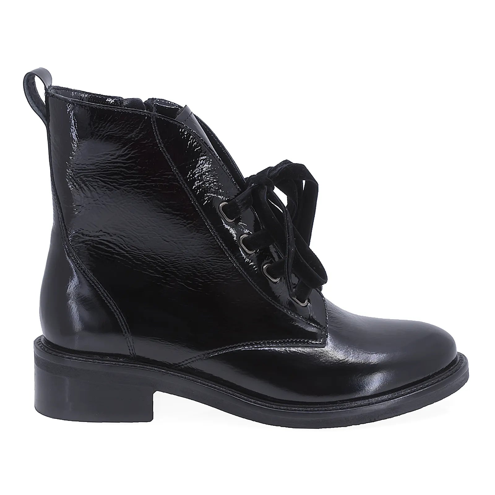 Ghete Dama Casual Anna Viotti Piele Lacuita D2940 Negru