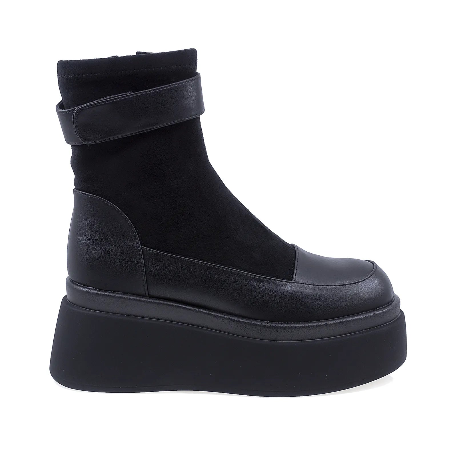 Ghete Dama Casual Anna Viotti Piele Intoarsa D106-F8365-C5966-11 Negru