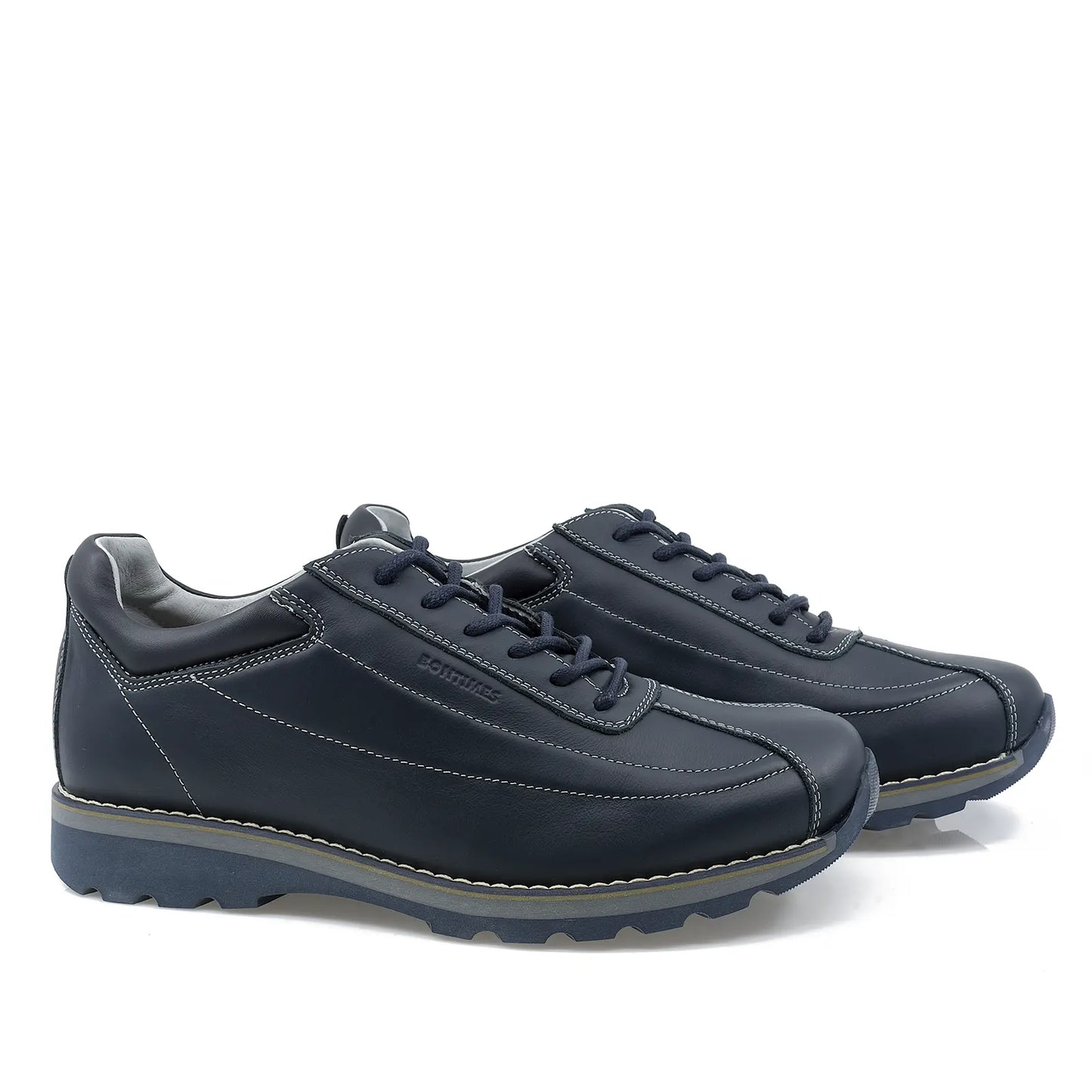 Pantofi barbati casual Bontimes piele naturala B635 albastru