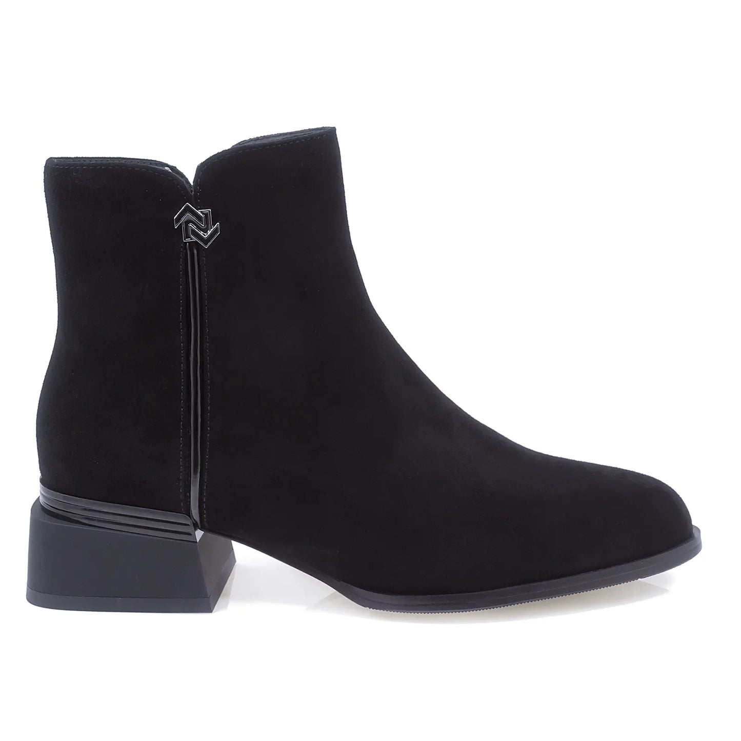 Ghete Dama Elegante Anna Viotti Piele Intoarsa D112-GAW2502 Negru