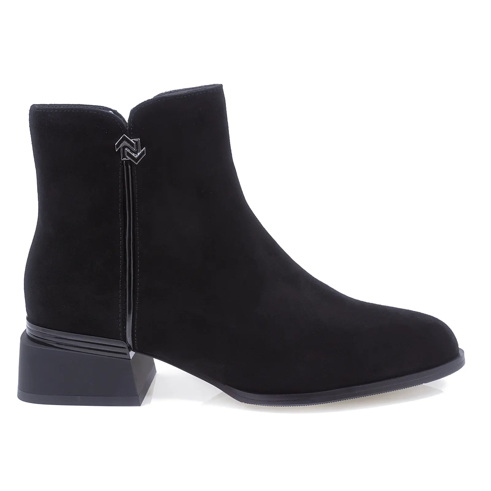 Ghete Dama Elegante Anna Viotti Piele Intoarsa D112-GAW2502 Negru