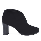 Botine Dama Elegante Anna Viotti Piele Intoarsa F29 Negru