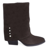 Ghete Dama Casual Anna Viotti Piele Intoarsa D115-SHN2380-29R Maro