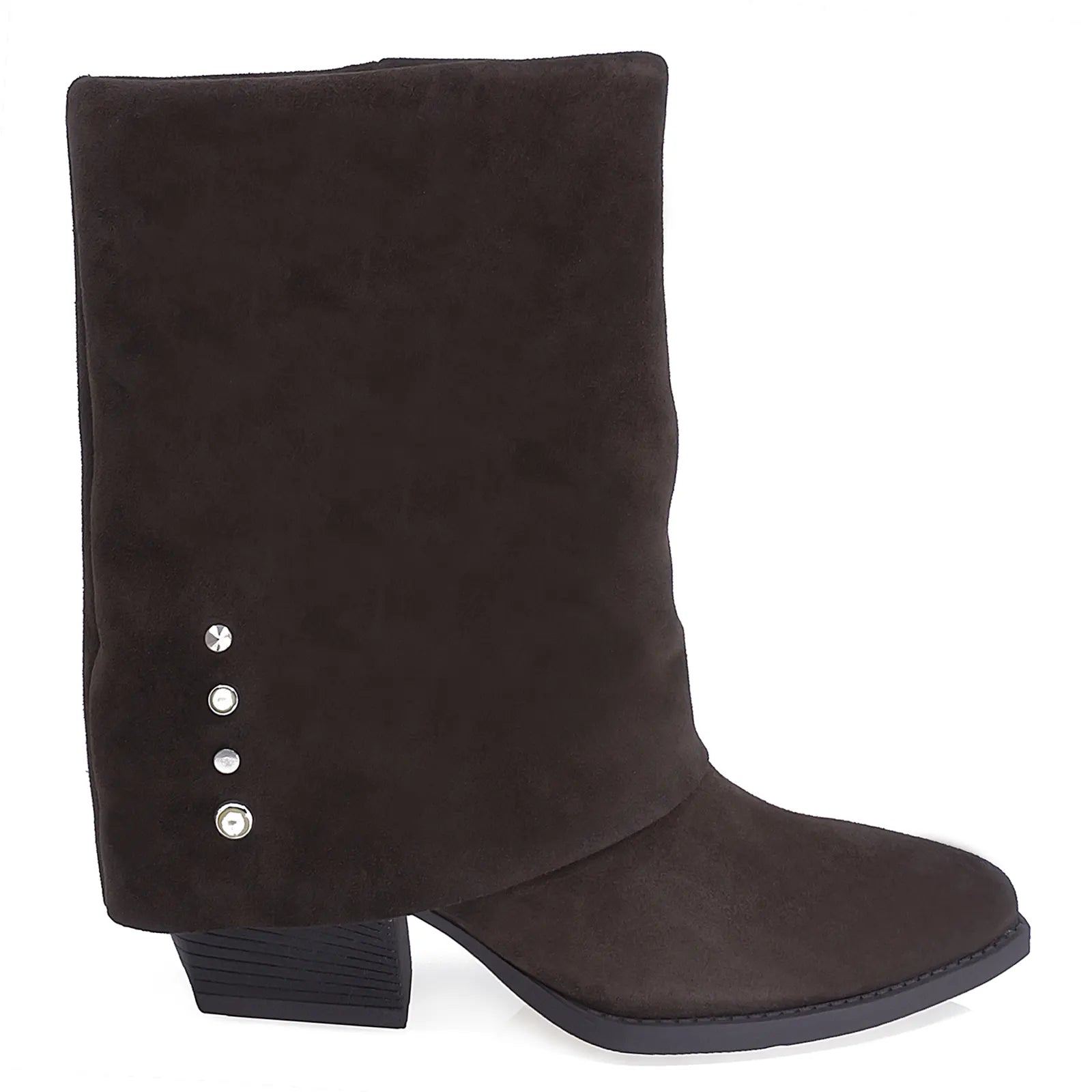 Ghete Dama Casual Anna Viotti Piele Intoarsa D115-SHN2380-29R Maro