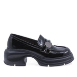 Pantofi Dama Casual Anna Viotti Piele Lacuita D105-4200D-LV134-NT-02 Negru