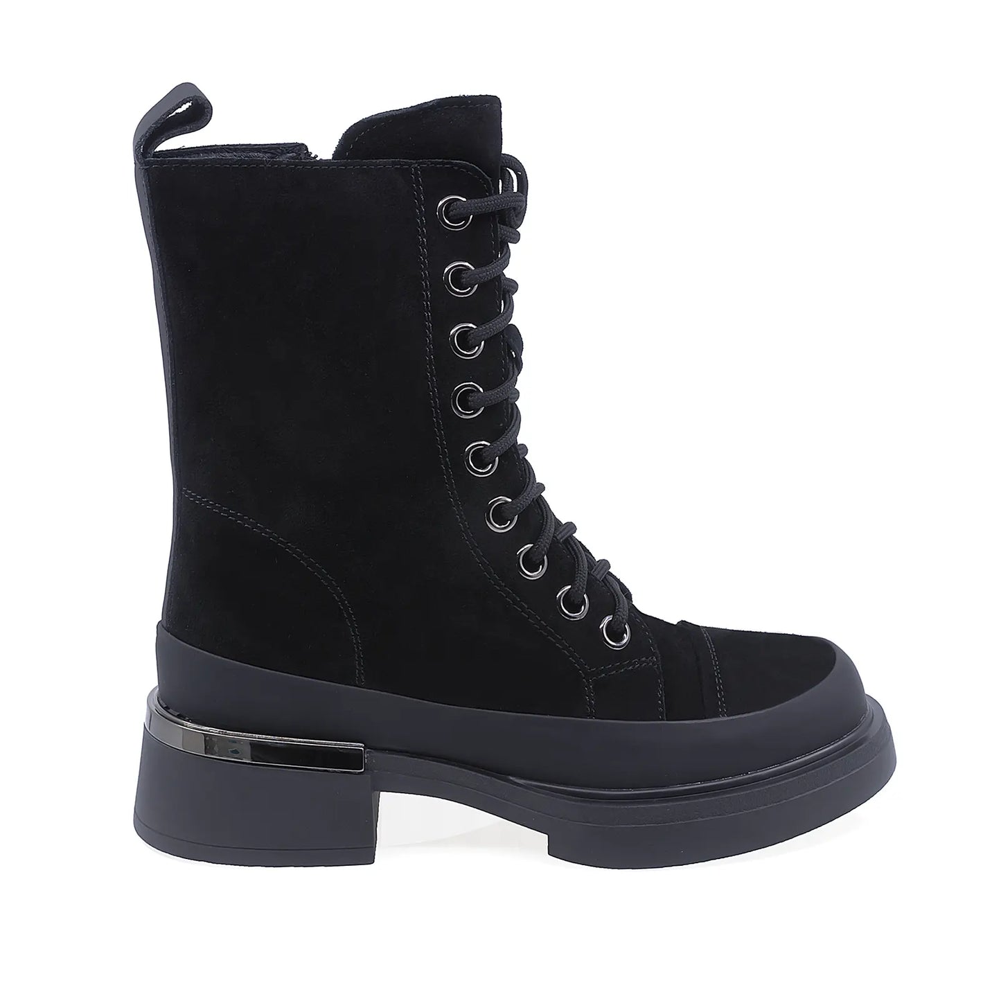 Ghete Dama Casual Anna Viotti Piele Intoarsa D107-PH3168-Z38464-R-4 Negru