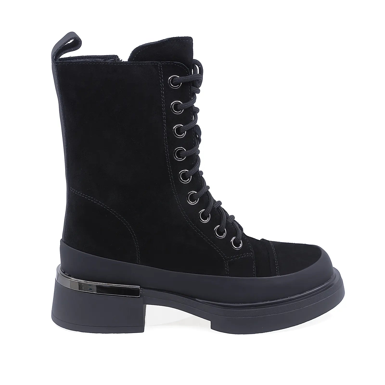 Ghete Dama Casual Anna Viotti Piele Intoarsa D107-PH3168-Z38464-R-4 Negru