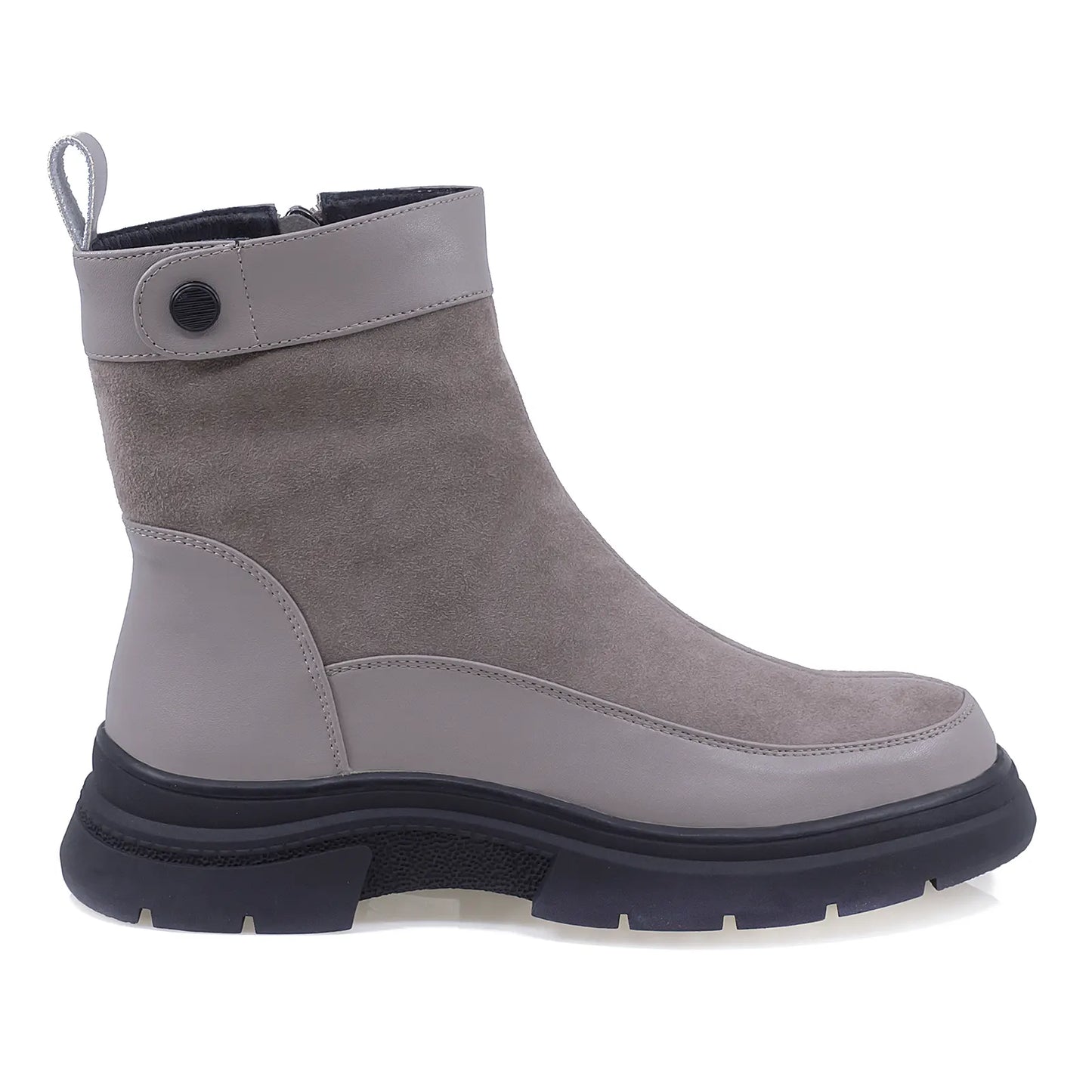 Ghete Dama Casual Anna Viotti Piele Intoarsa D112-GAW2550 Gri