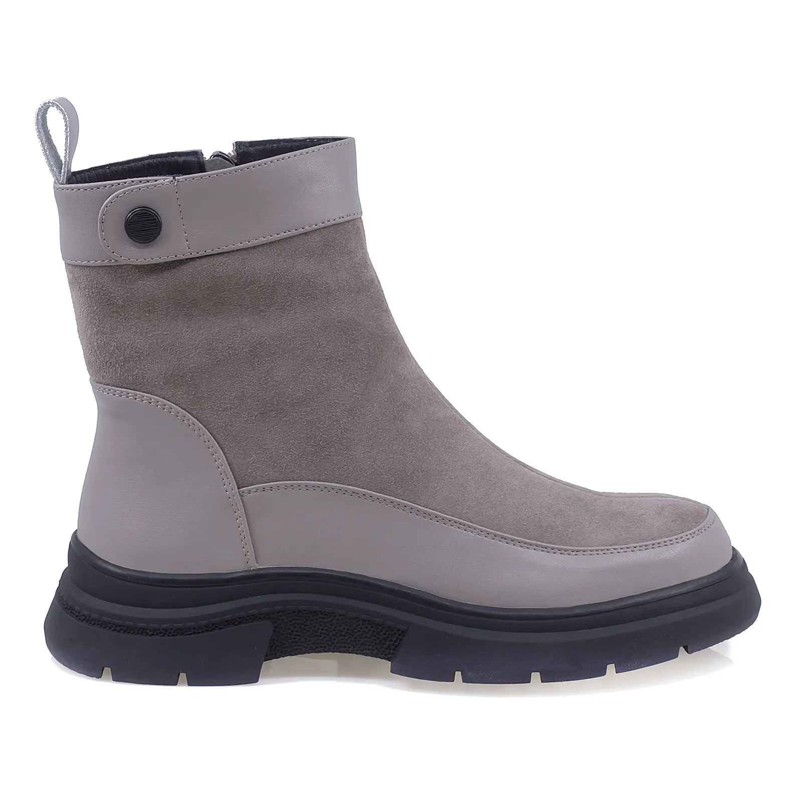 Ghete Dama Casual Anna Viotti Piele Intoarsa D112-GAW2550 Gri