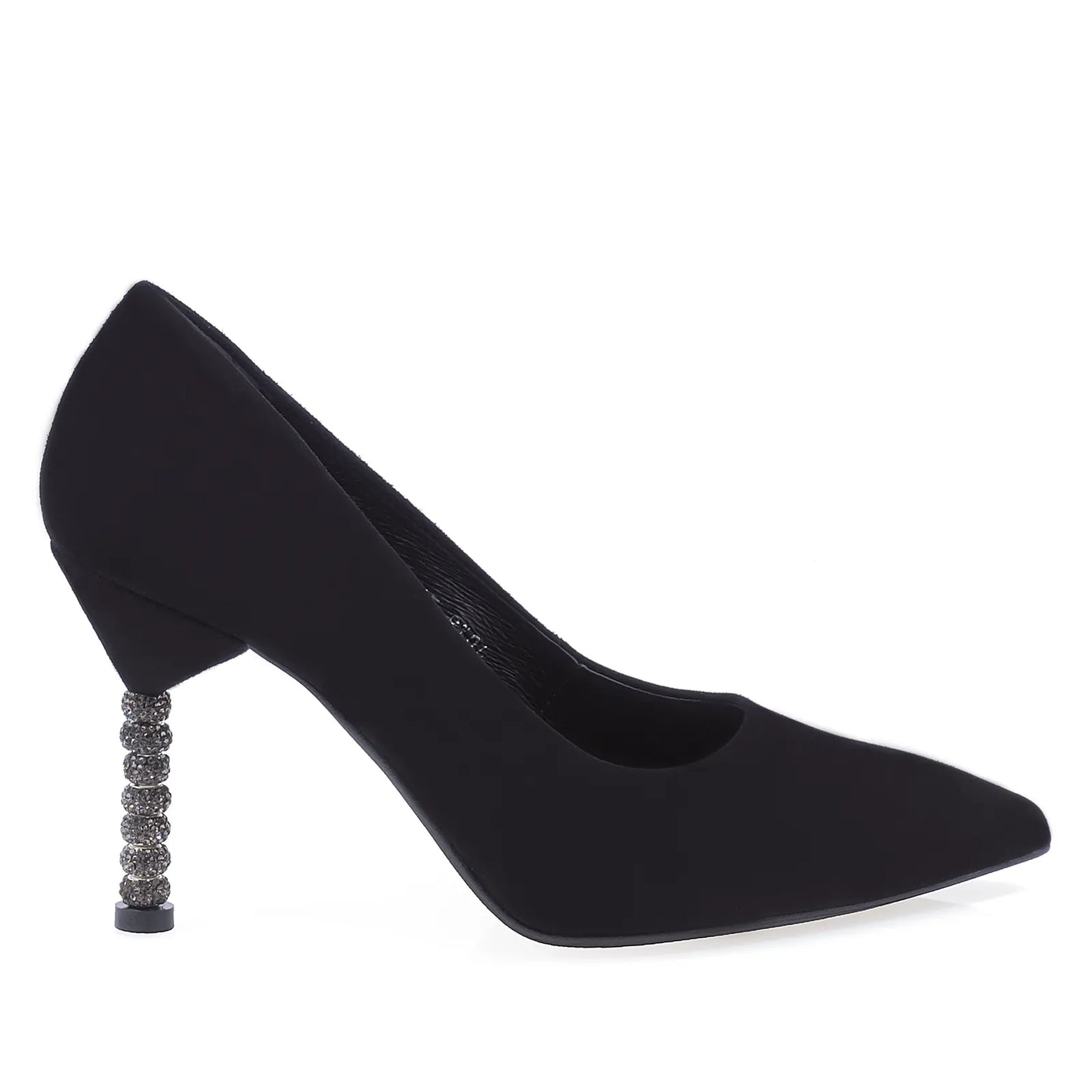 Pantofi dama eleganti Anna Viotti piele intoarsa D2985 negru