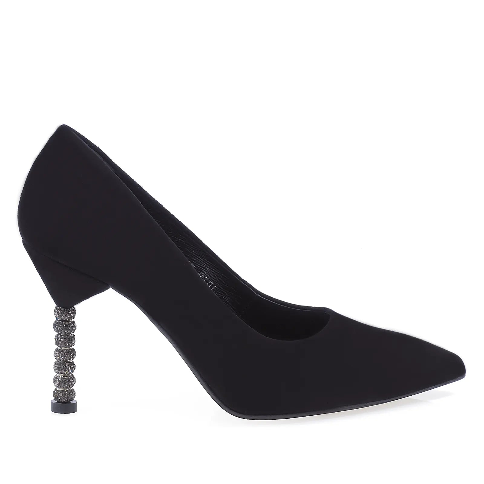 Pantofi dama eleganti Anna Viotti piele intoarsa D2985 negru