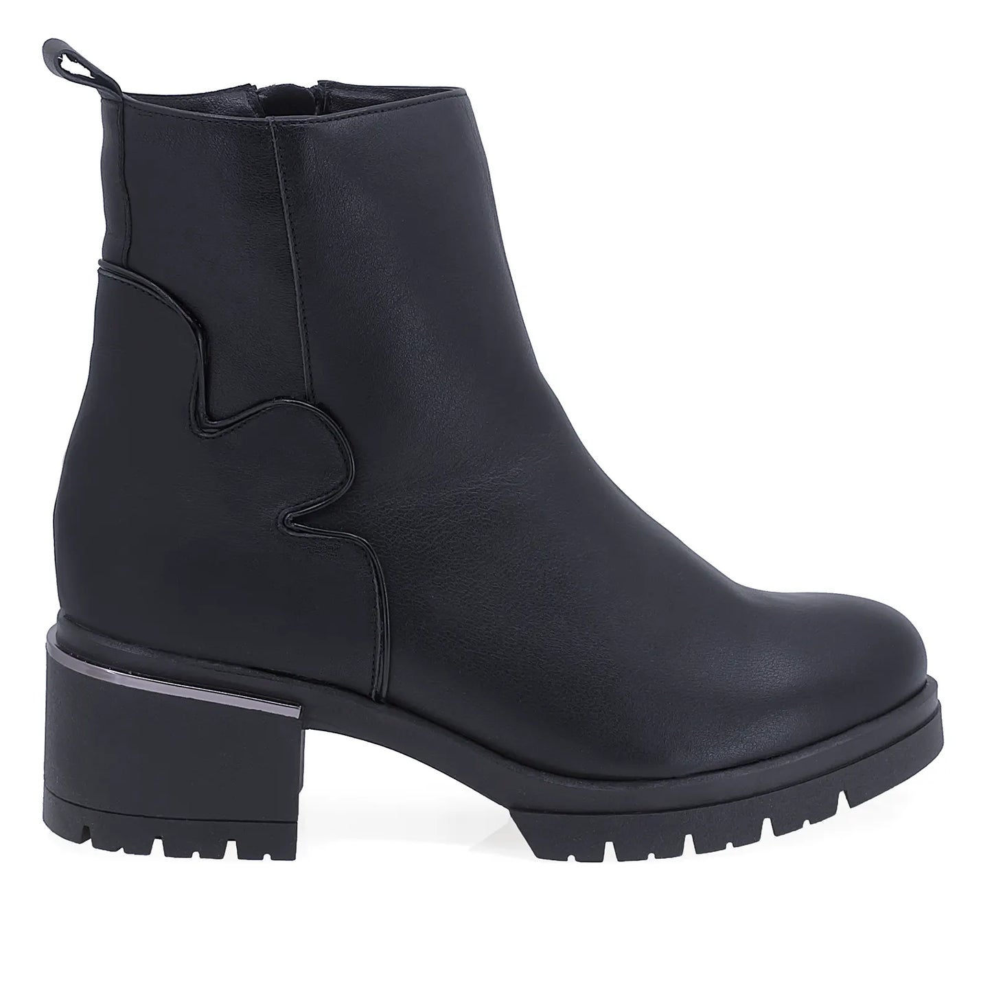 Ghete Dama Casual Anna Viotti Piele Naturala D2742 Negru