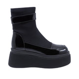 Ghete Dama Casual Anna Viotti Piele Lacuita D106-F8365-C5966-12 Negru