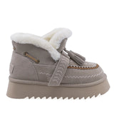 Ghete Dama Casual Anna Viotti Piele Intoarsa D113-4 Gri
