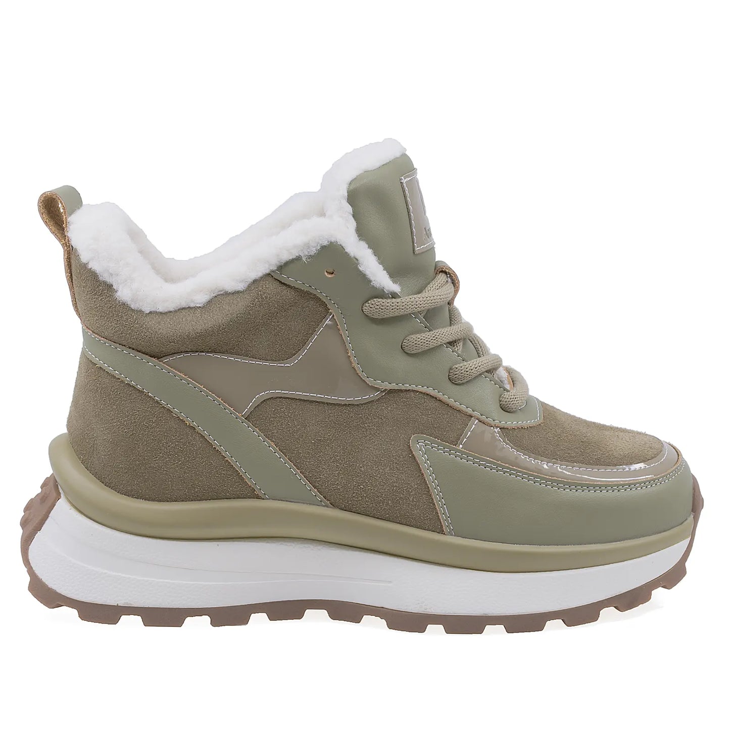 Ghete Dama Casual Anna Viotti Piele Intoarsa D106-M285-Q361 Verde