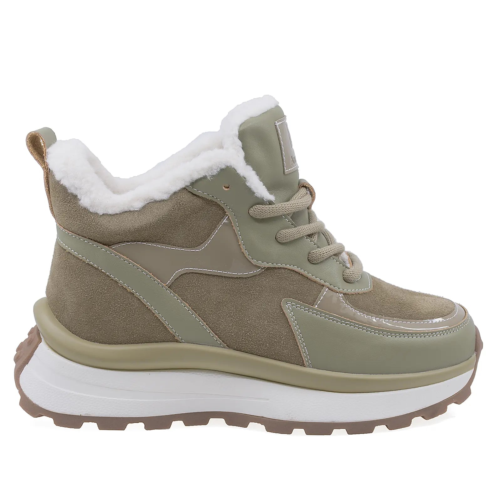 Ghete Dama Casual Anna Viotti Piele Intoarsa D106-M285-Q361 Verde