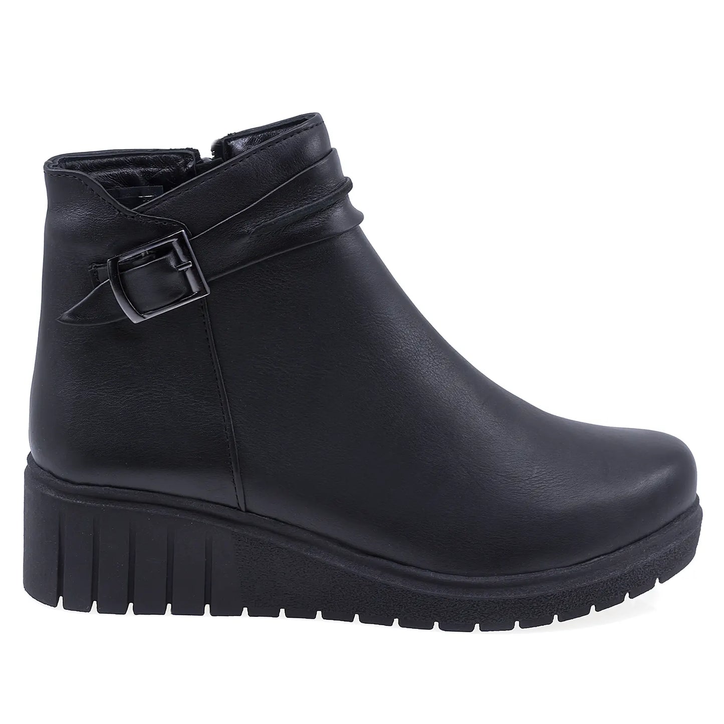 Ghete Dama Casual Anna Viotti Piele Naturala D70-19016 Negru