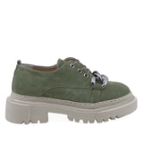 Pantofi Dama Casual Anna Viotti Piele Intoarsa D44-2492 Kaki