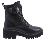 Ghete Dama Casual Anna Viotti Piele Naturala D200-67602 Negru