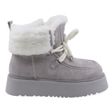 Ghete Dama Casual Anna Viotti Piele Intoarsa D107-PV3132-Z37393-M-6 Gri