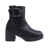 Ghete Dama Casual Anna Viotti Piele Naturala D44-4640B Negru