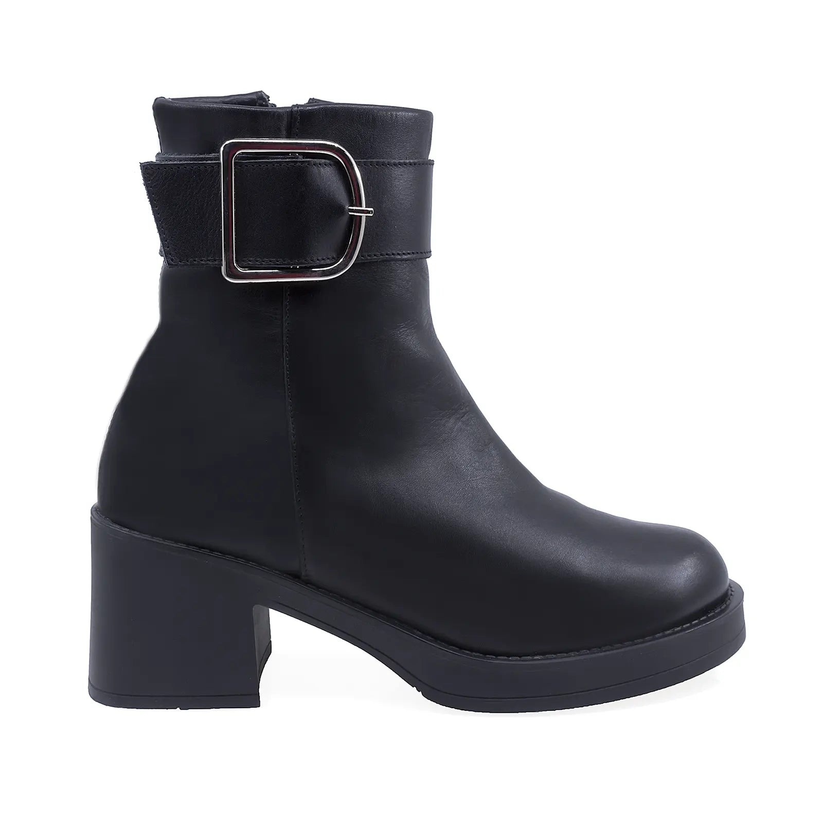 Ghete Dama Casual Anna Viotti Piele Naturala D44-4640B Negru