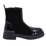 Ghete Dama Casual Anna Viotti Piele Intoarsa D30-114 Negru