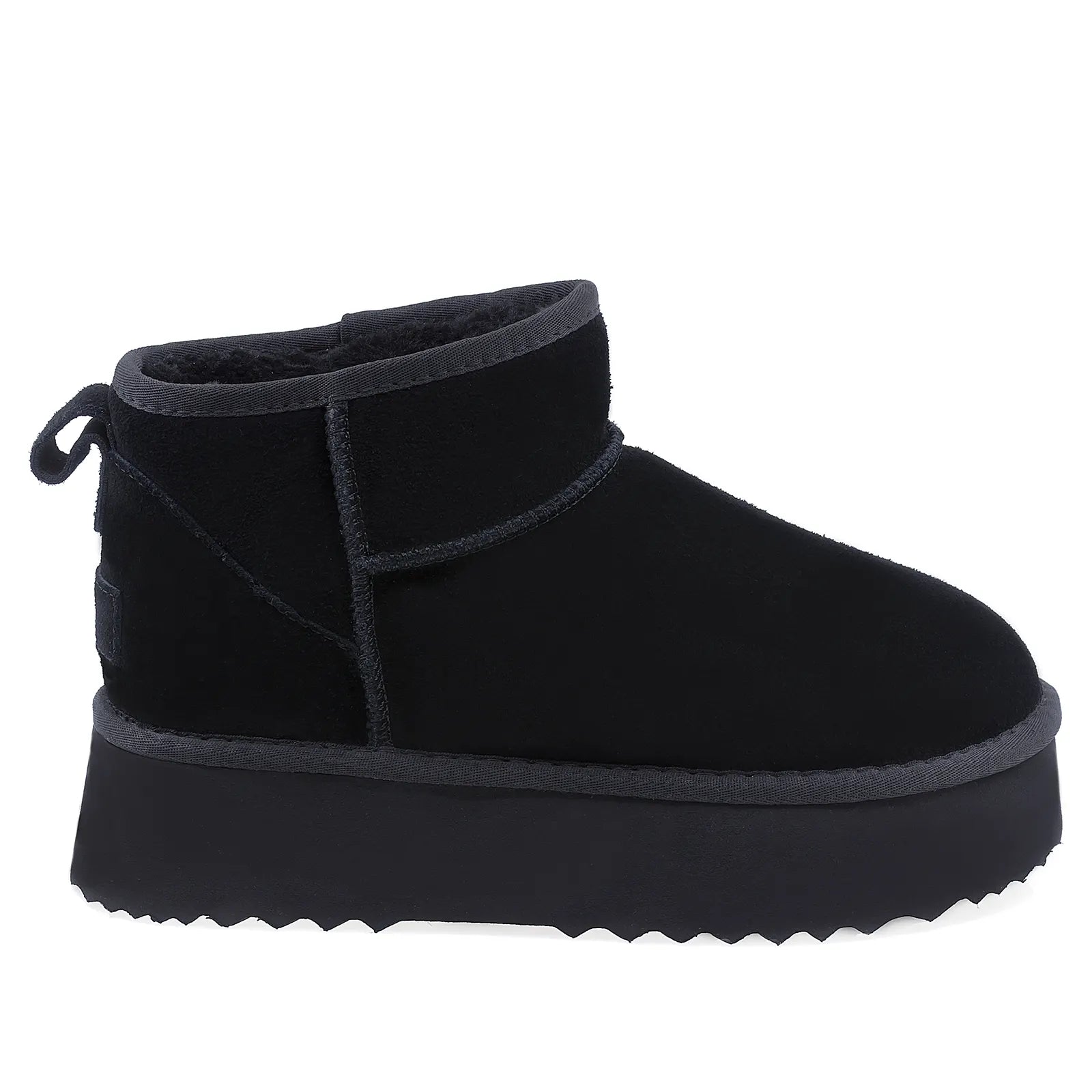 Ghete Dama Casual Anna Viotti Piele Intoarsa D113-MORES DB MINI Negru