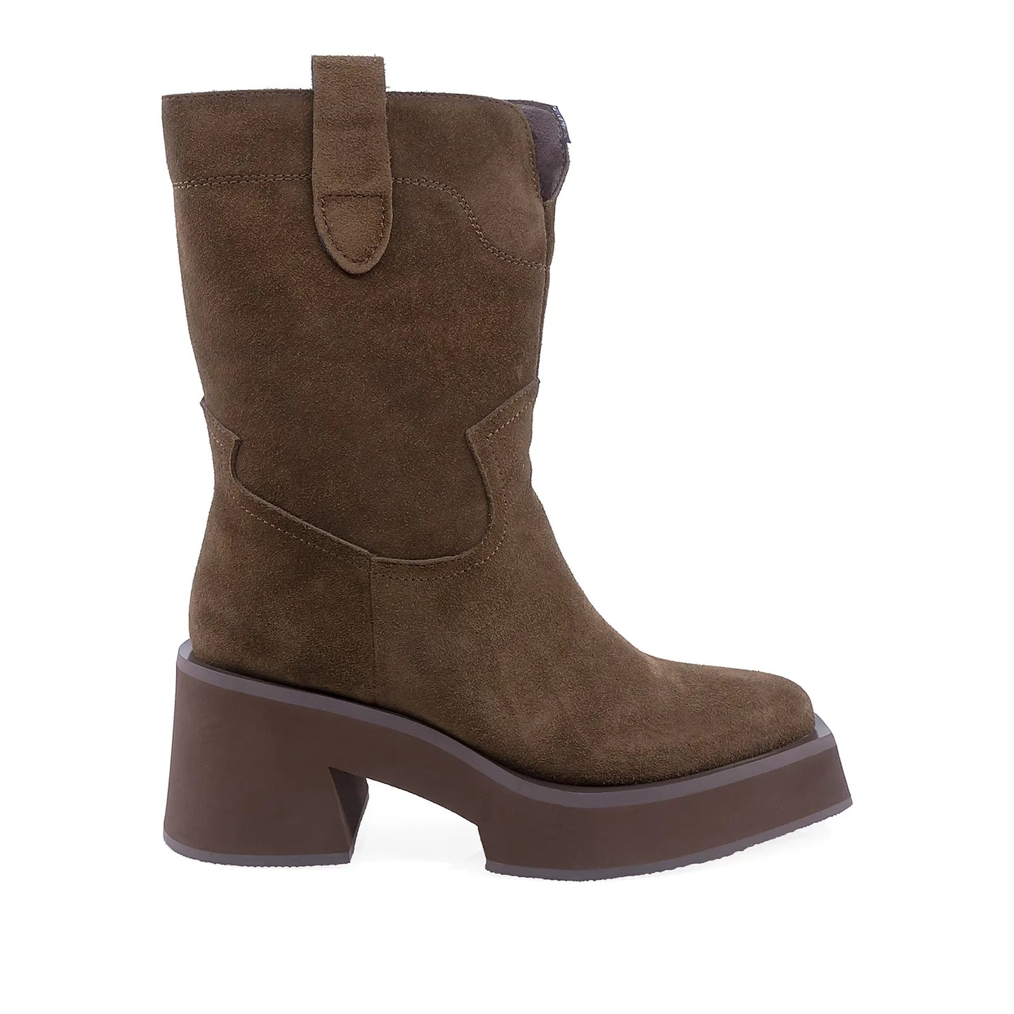 Ghete Dama Casual Anna Viotti Piele Intoarsa D107-PV4305B-Z38796-R-2 Maro