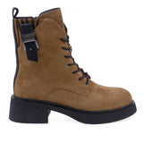 Ghete Dama Casual Anna Viotti Piele Intoarsa D105-1601R-LV2180-Z228-Z229-NT-01 Camel