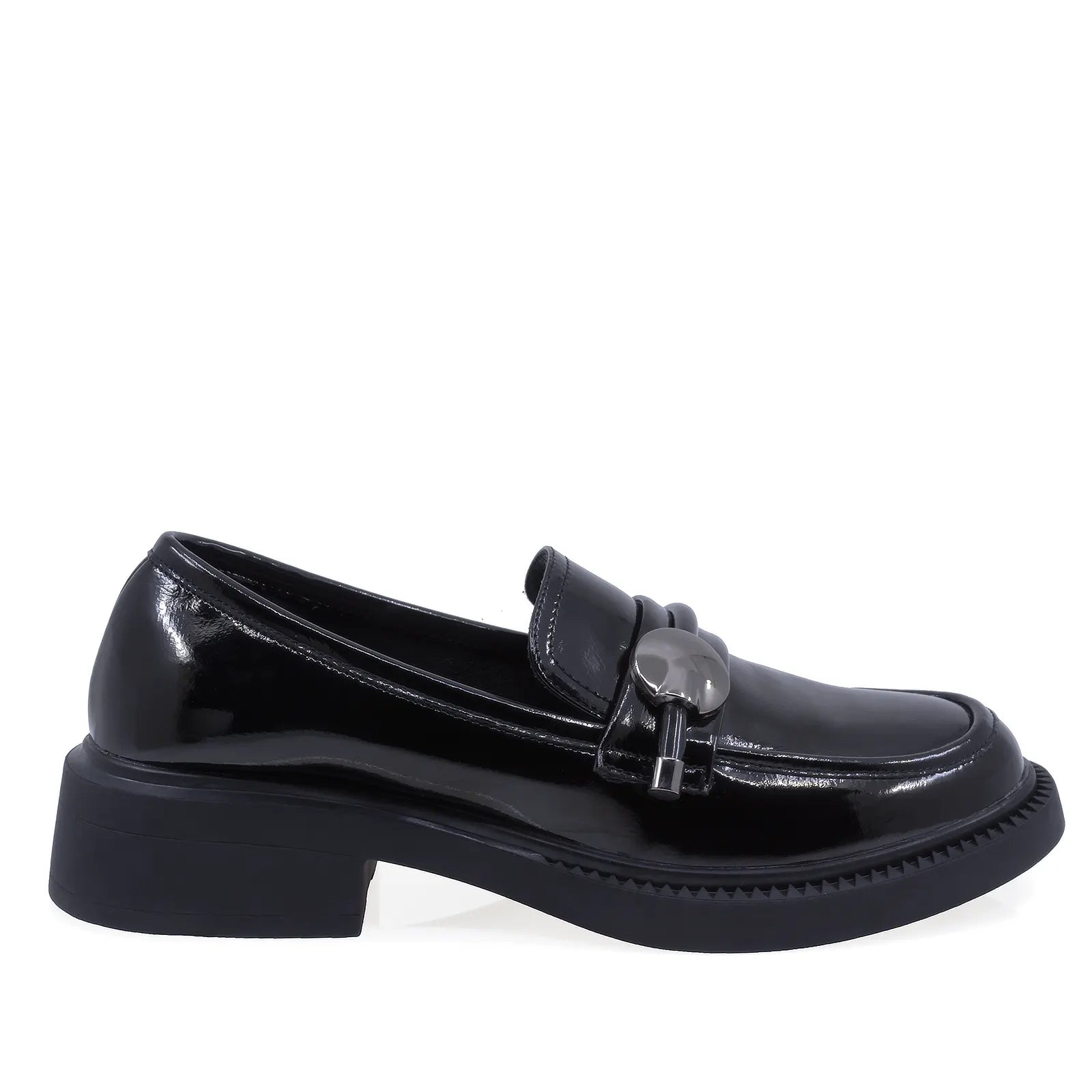 Pantofi Dama Casual Anna Viotti Piele Lacuita D106-F10728B-T-4623 Negru