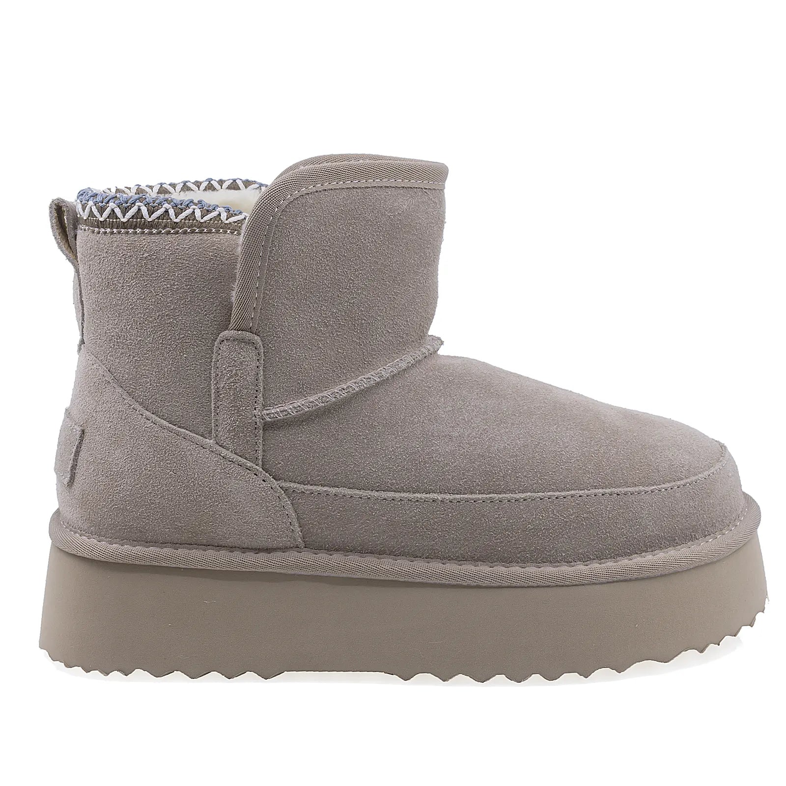 Ghete Dama Casual Anna Viotti Piele Intoarsa D114-JRGB001-1 Bej