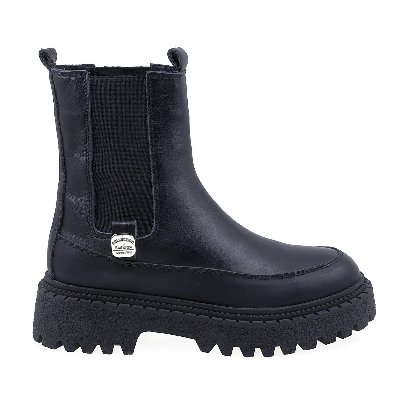 Ghete Dama Casual Anna Viotti Piele Naturala D30-105 Negru