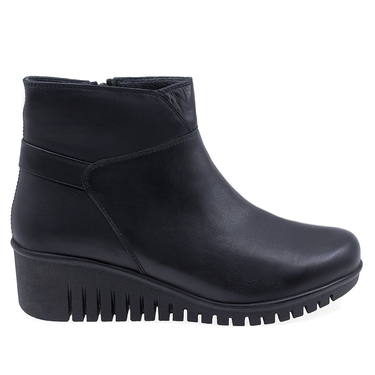 Ghete Dama Casual Anna Viotti Piele Naturala D22-5123 Negru