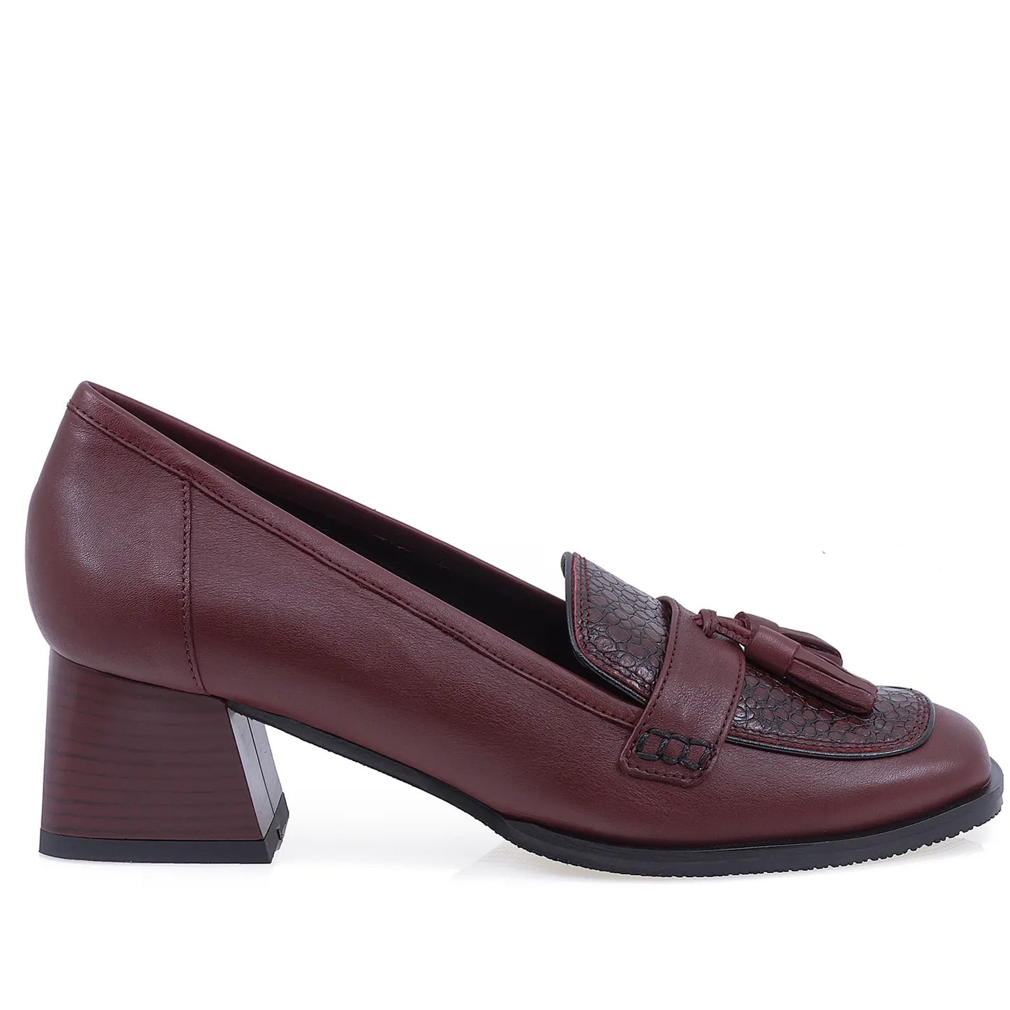 Pantofi dama eleganti Anna Viotti piele naturala D2968 bordo