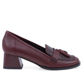 Pantofi dama eleganti Anna Viotti piele naturala D2968 bordo
