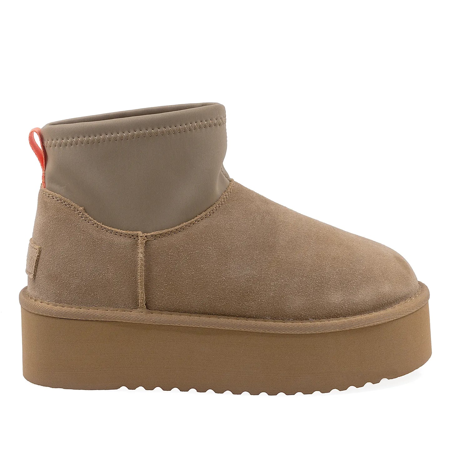 Ghete Dama Casual Anna Viotti Piele Intoarsa D113-9 Camel