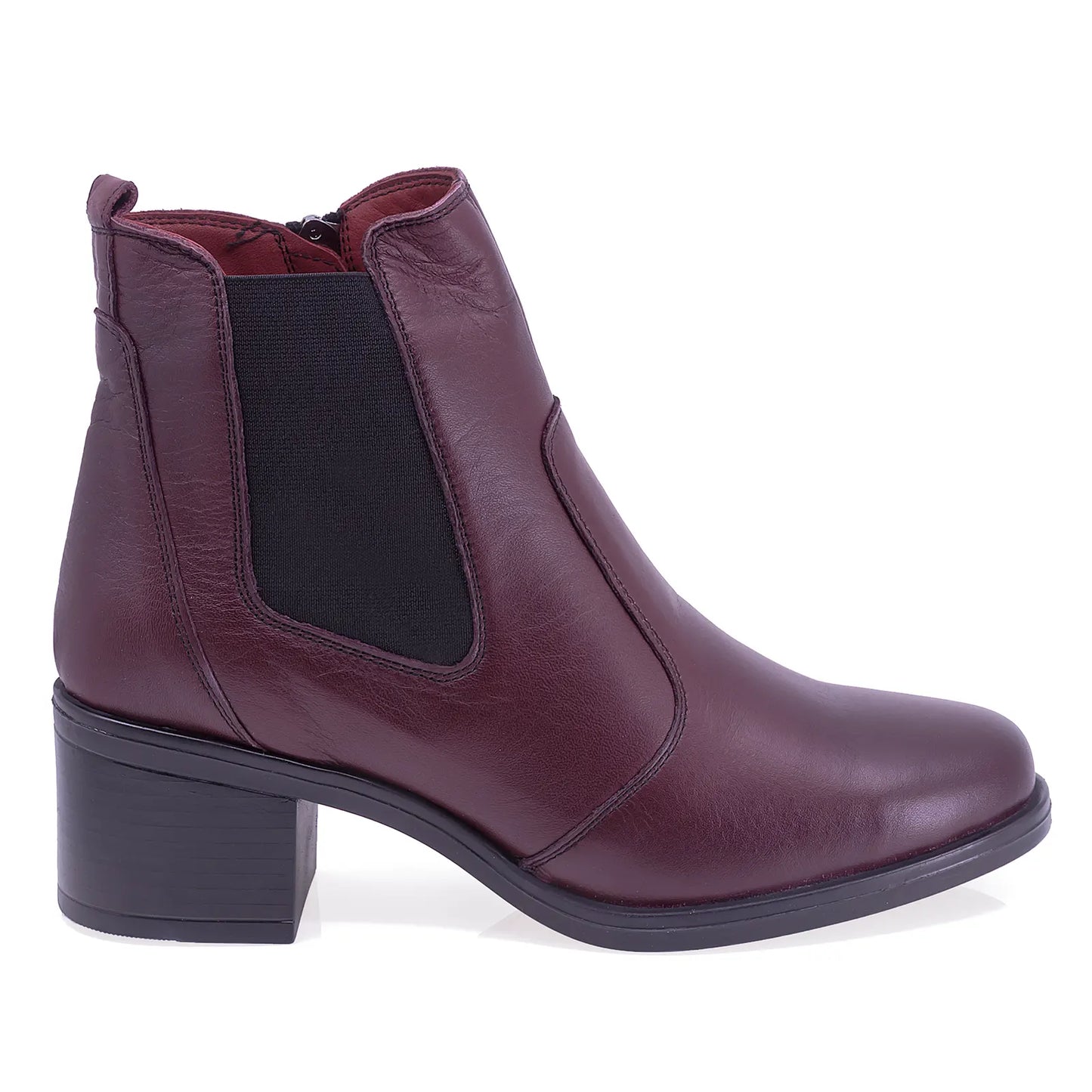 Ghete Dama Casual Anna Viotti Piele Naturala D54-749 Bordo