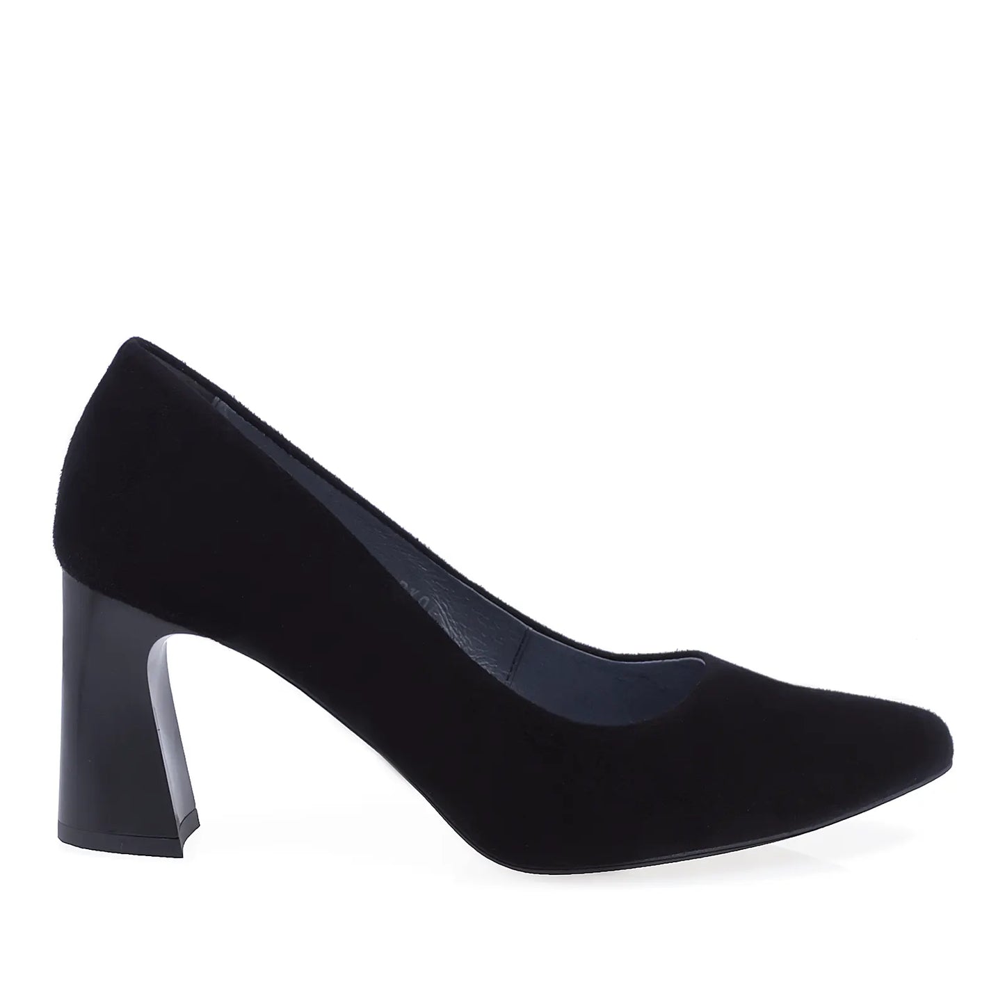 Pantofi dama eleganti Anna Viotti piele intoarsa D2889 negru