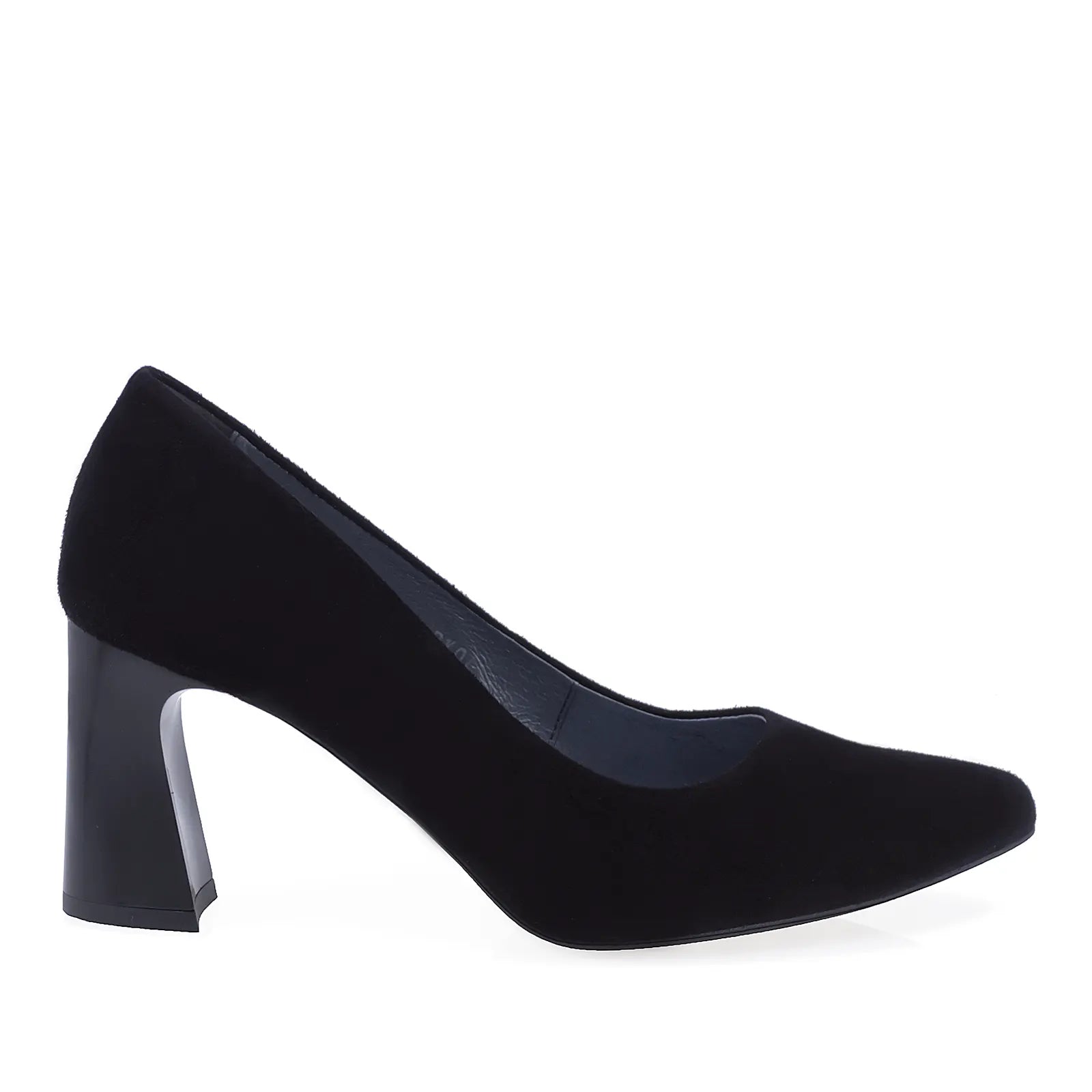 Pantofi dama eleganti Anna Viotti piele intoarsa D2889 negru