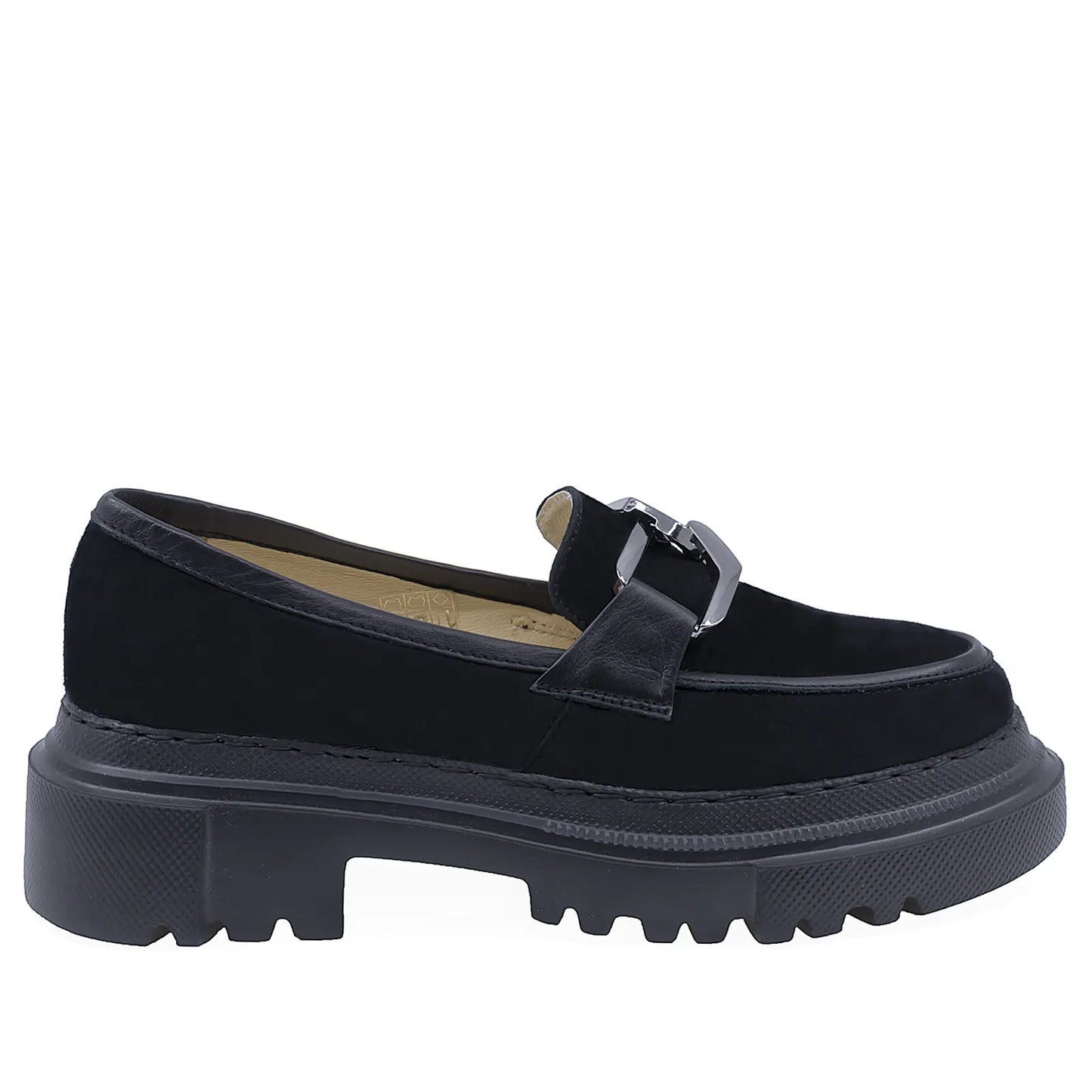 Pantofi Dama Casual Anna Viotti Piele Intoarsa D44-2498 Negru