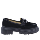 Pantofi Dama Casual Anna Viotti Piele Intoarsa D44-2498 Negru