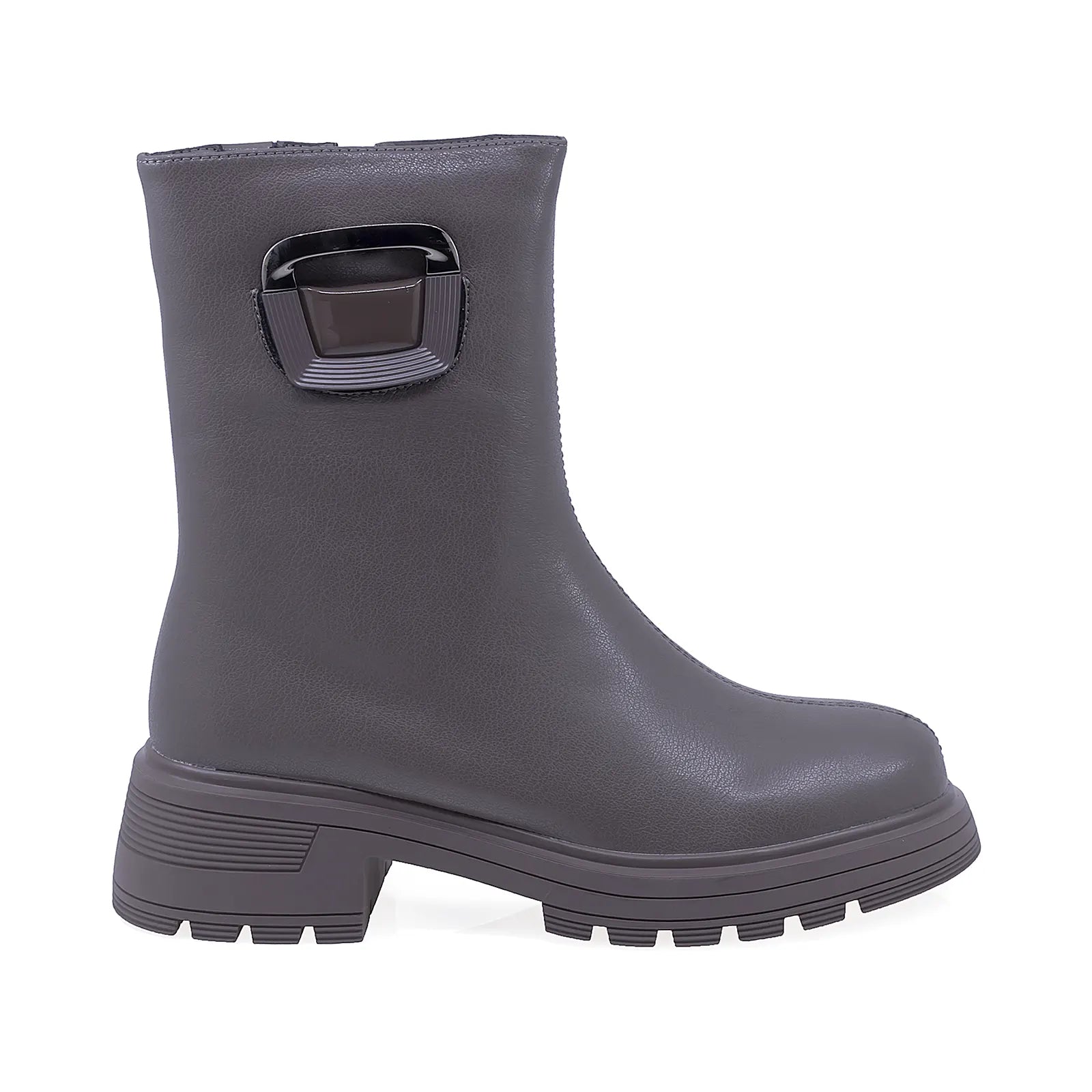 Ghete Dama Casual Anna Viotti Piele Naturala D106-F11355-T46137 Gri