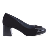 Pantofi dama eleganti Anna Viotti piele intoarsa D2633 negru