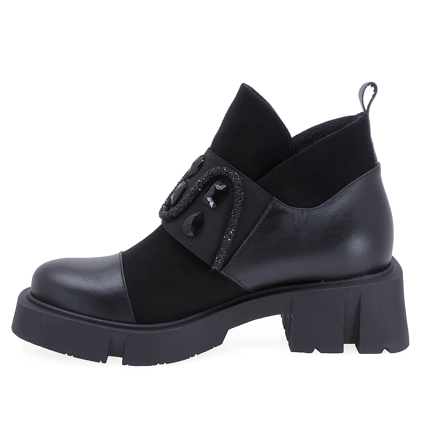 Ghete Dama Casual Anna Viotti Piele Naturala D2599 Negru