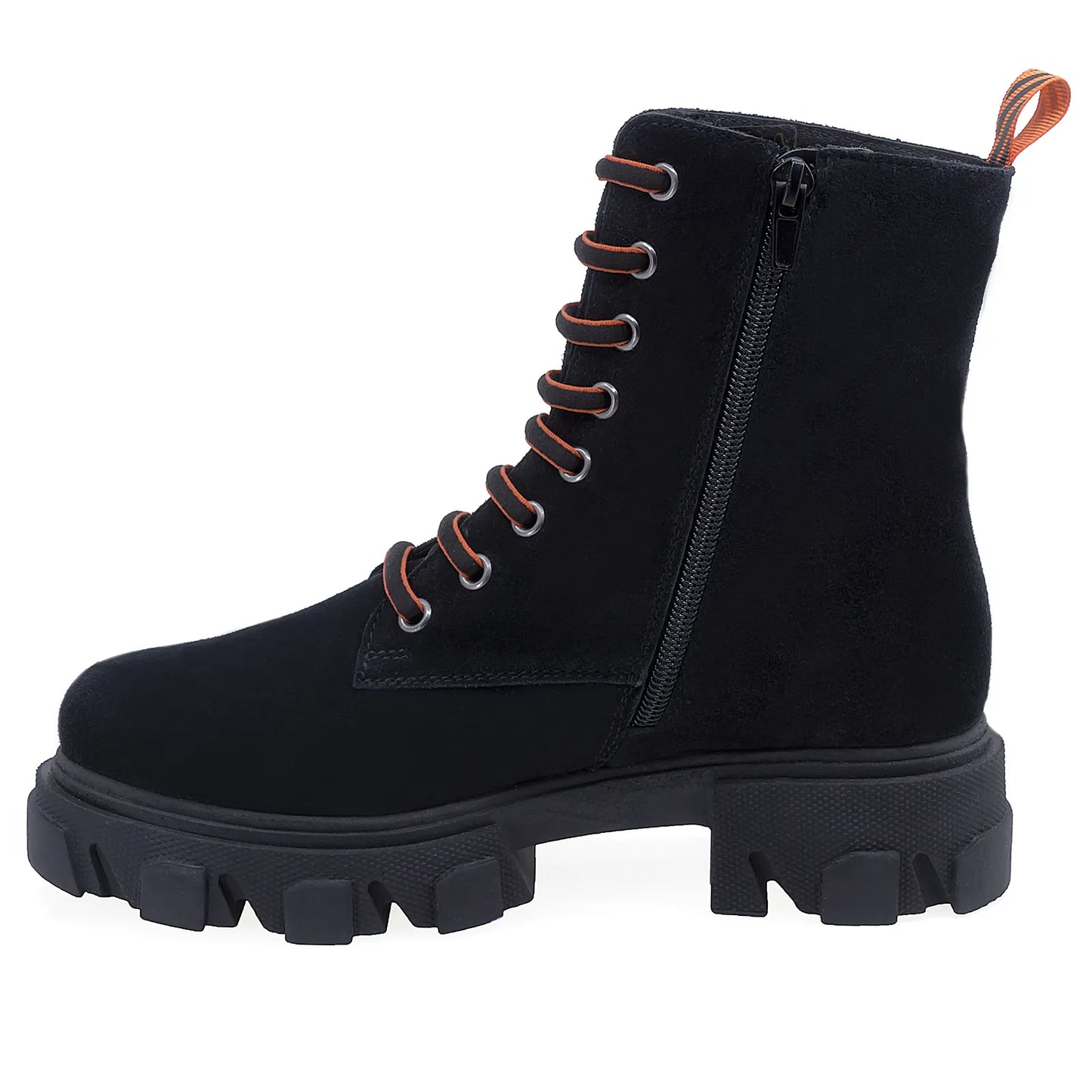 Ghete Dama Casual Anna Viotti Piele Intoarsa D12-77.02 Negru