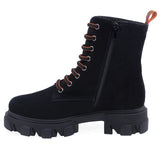 Ghete Dama Casual Anna Viotti Piele Intoarsa D12-77.02 Negru