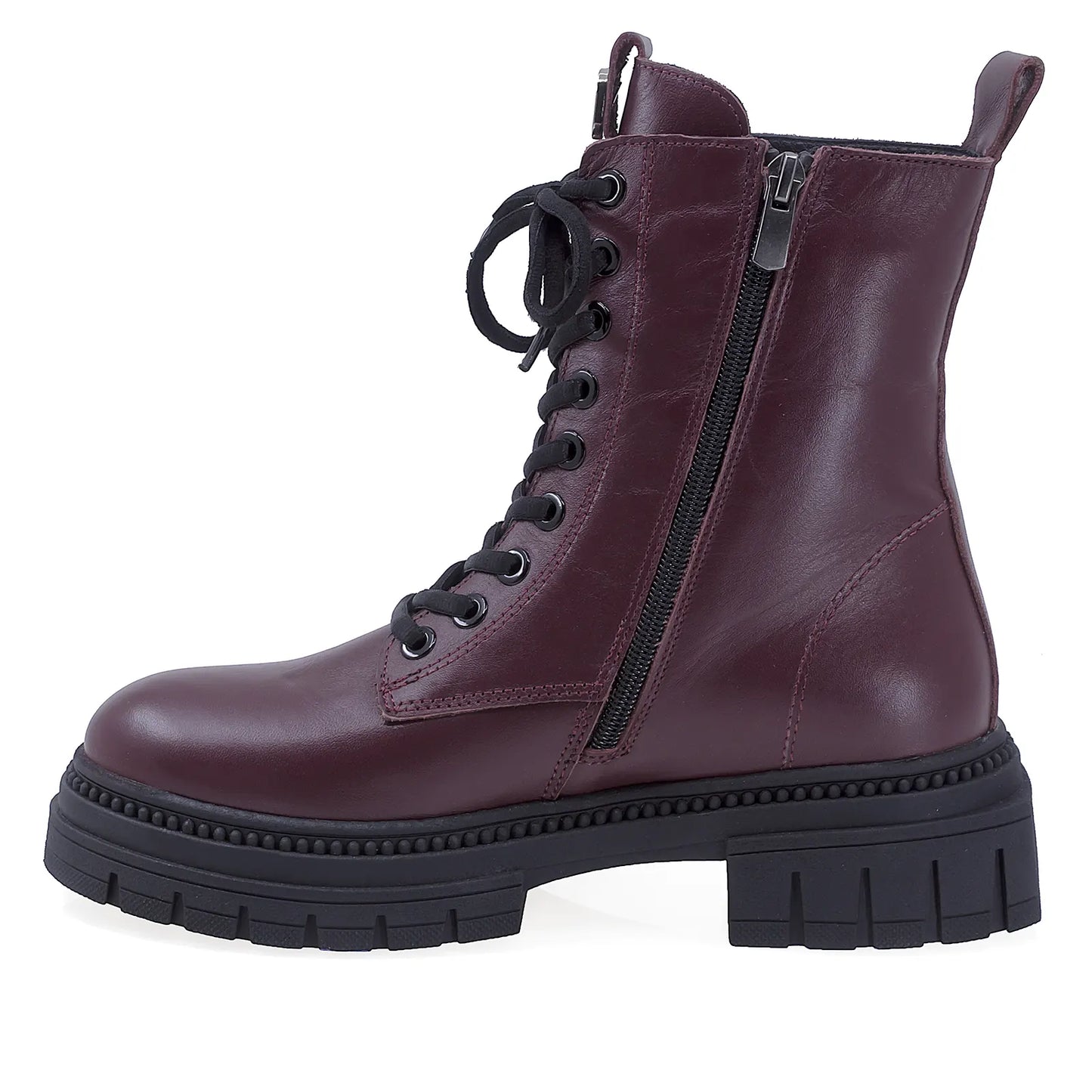 Ghete Dama Casual Anna Viotti Piele Naturala D30-118 Bordo