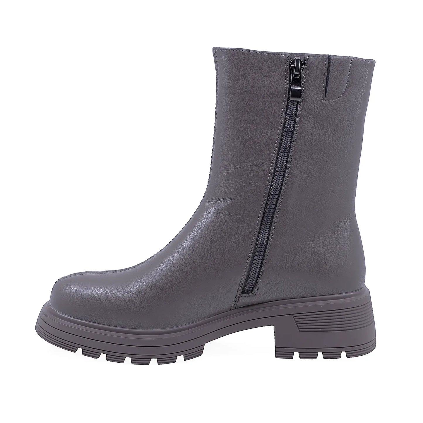 Ghete Dama Casual Anna Viotti Piele Naturala D106-F11355-T46137 Gri